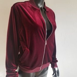 SOLD -American Apparel Velvet Amelia Bomber Jacket